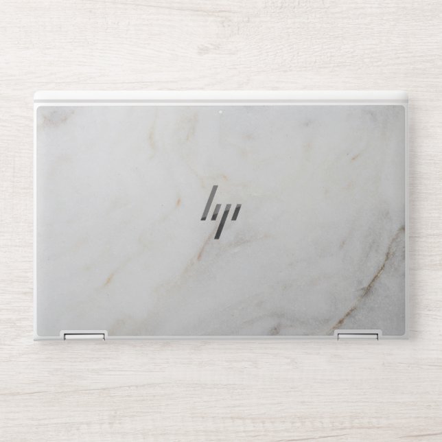    sophisticated grey marble HP laptop skin (Front)