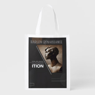 Sophisticated Harlem Renaissance Exhibition Grocery Bag