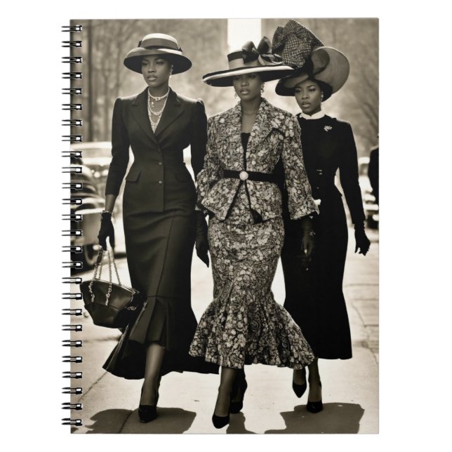 Sophisticated Harlem Renaissance Ladies Notebook (Front)