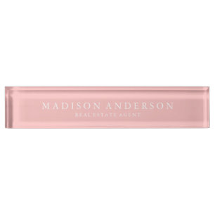 Sophisticated in Ballerina Pink Desk Name Plate