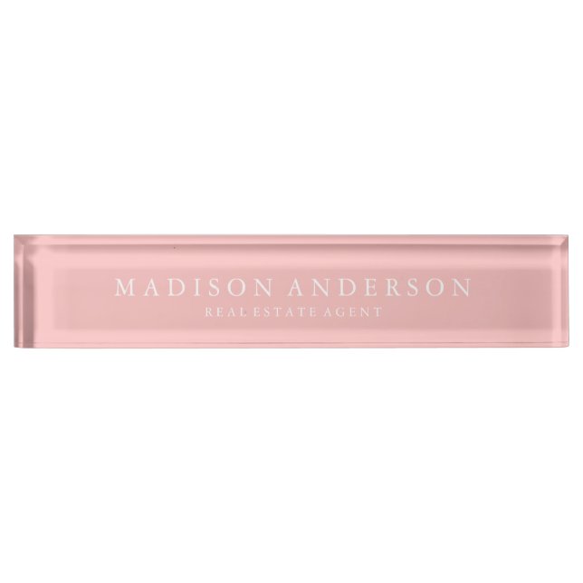 Sophisticated in Ballerina Pink | Desk Name Plate (Front)