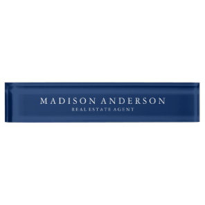 Sophisticated in Navy Blue | Desk Name Plate