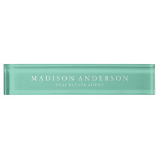 Sophisticated in Seafoam | Desk Name Plate