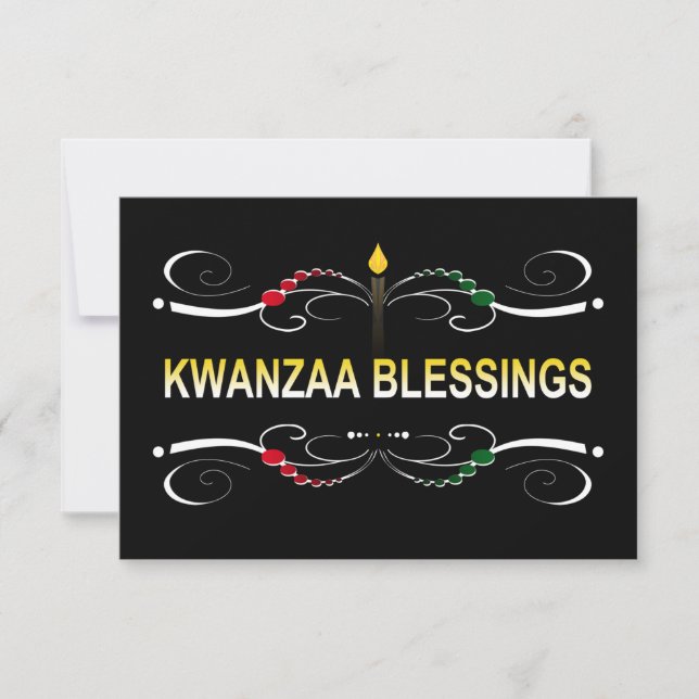 sophisticated kwanzaa blessings invitation (Front)