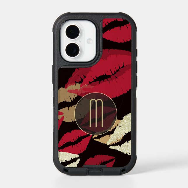 Sophisticated Lips Monogram Otterbox iPhone Case (Back)