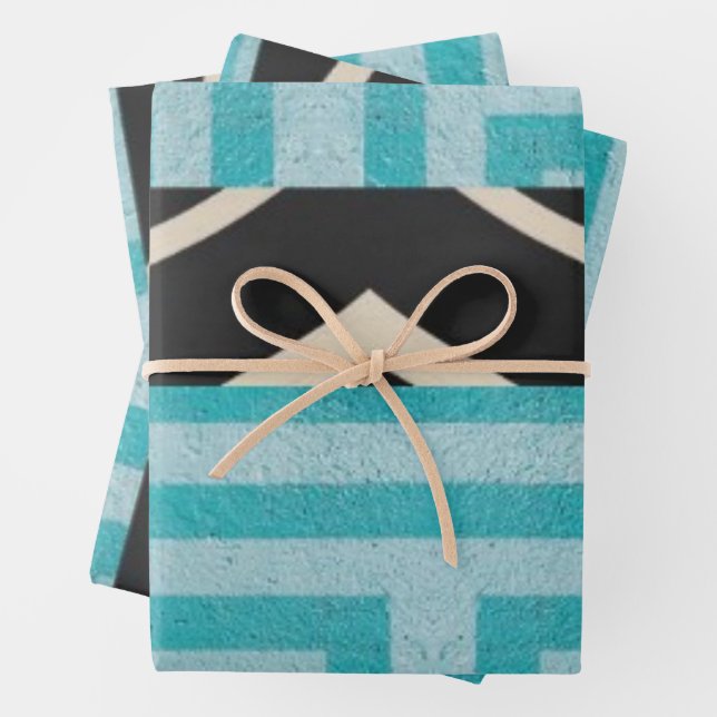 Sophisticated Luxury African Caribbean Island Wrapping Paper Sheets (In situ)