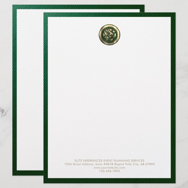 Sophisticated Luxury Business Letterhead (Front/Back)