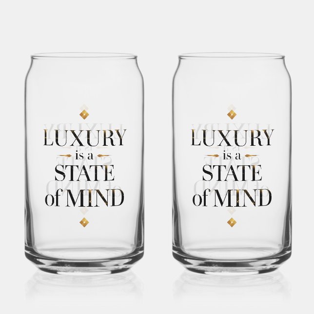 Sophisticated Luxury Quote Typography Art Can Glass (Front)