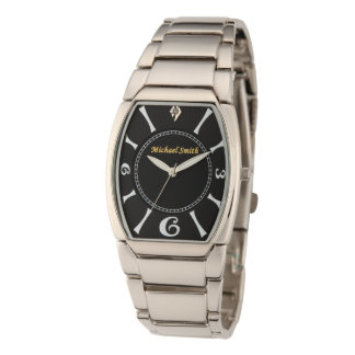 Sophisticated Men's Diamond Dial Silver Watch