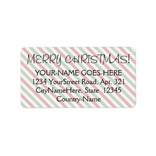 Sophisticated MERRY CHRISTMAS Address Label