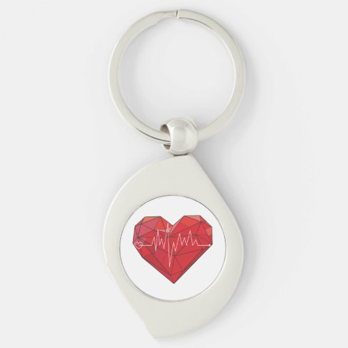 Sophisticated Metal Heart Keychain Love On_The_G Keychain