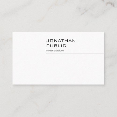 Sophisticated Minimalist Design Trendy Plain Business Card