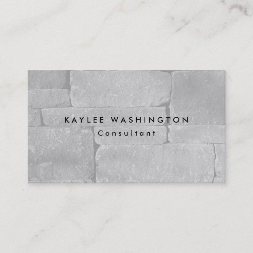 Sophisticated Minimalist Gray Wall Professional Business Card