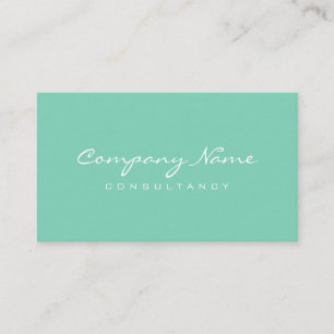 Sophisticated minimalist mint green business card