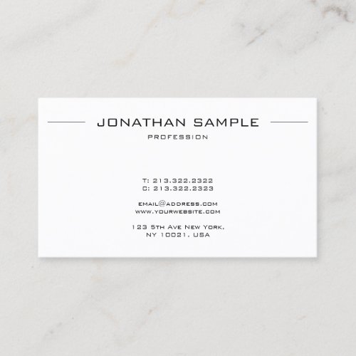 Sophisticated Minimalist Modern Simple Trending Business Card