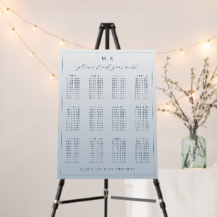 Sophisticated Minimalist Seating Chart Foam Board