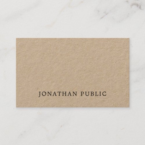 Sophisticated Minimalist Unique Plain Modern Luxe Business Card