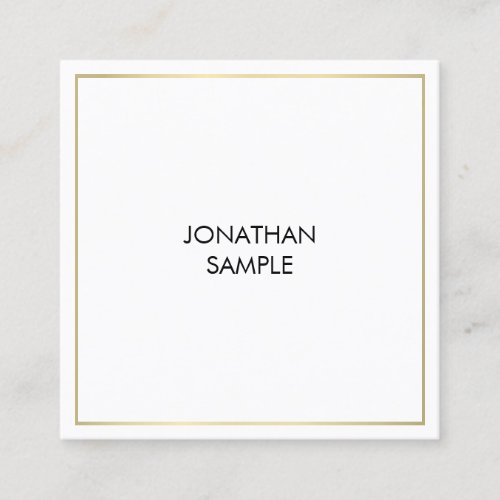 Sophisticated Minimalistic Design Trendy Plain Square Business Card