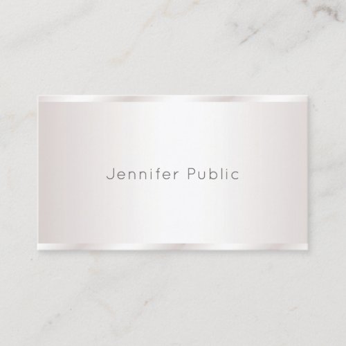 Sophisticated Modern Design Glamorous Plain Luxe Business Card