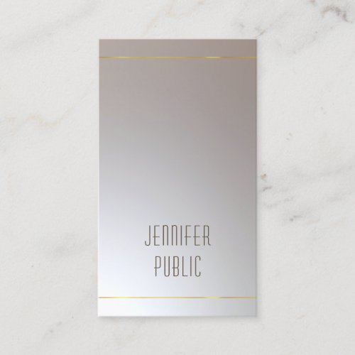 Sophisticated Modern Design Glamour Unique Plain Business Card