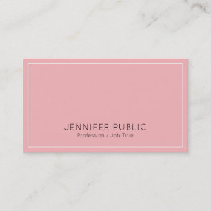 Sophisticated Modern Design Professional Pink Business Card
