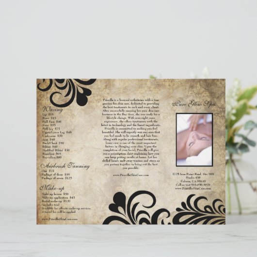 Sophisticated Modern Designer Salon Brochure NF (Standing Front)