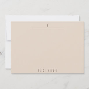 sophisticated modern monogram note card