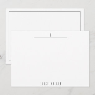 Sophisticated Modern Monogram Note Card
