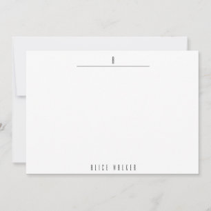 sophisticated modern monogram note card