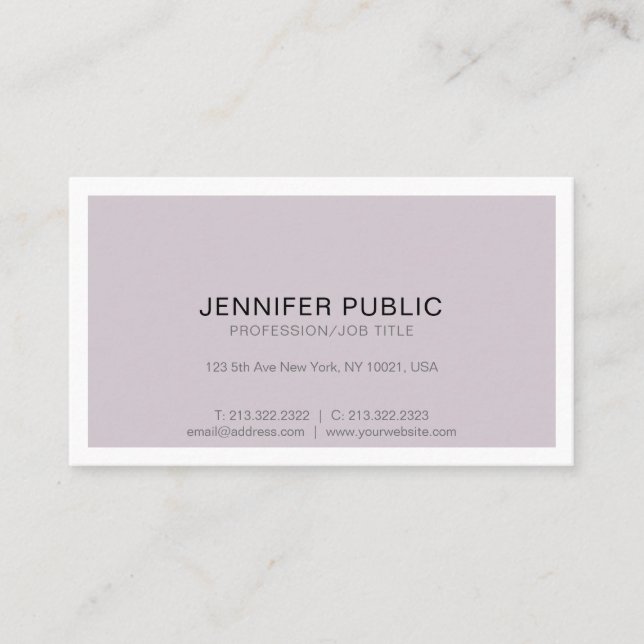 Sophisticated Modern Professional Design Simple Business Card (Front)