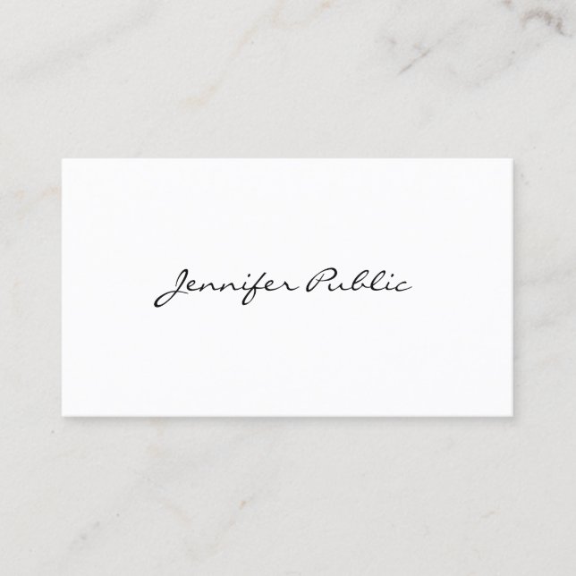 Sophisticated Modern Professional Sleek Chic Plain Business Card (Front)