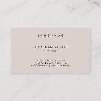 Sophisticated Modern Simple Design Professional Business Card | Zazzle