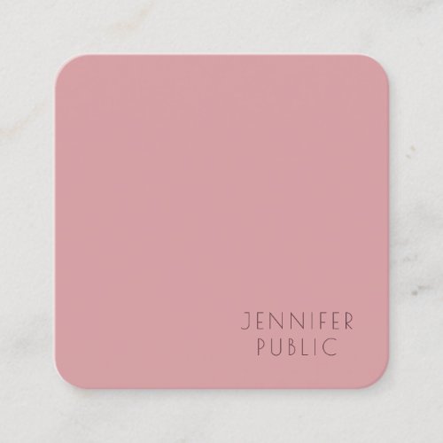 Sophisticated Modern Simple Design Template Square Business Card