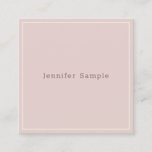 Sophisticated Modern Simple Elegant Design Plain Square Business Card