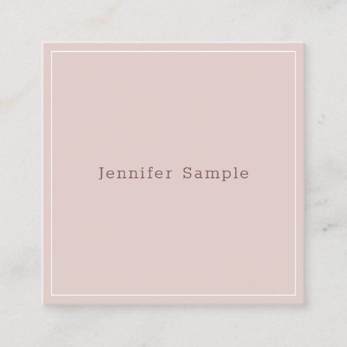 Sophisticated Modern Simple Elegant Design Plain Square Business Card