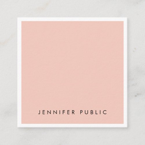 Sophisticated Modern Simple Professional Plain Top Square Business Card