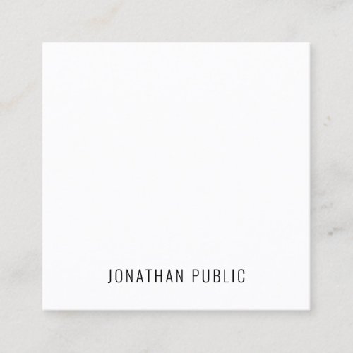 Sophisticated Modern Simple Professional Template Square Business Card
