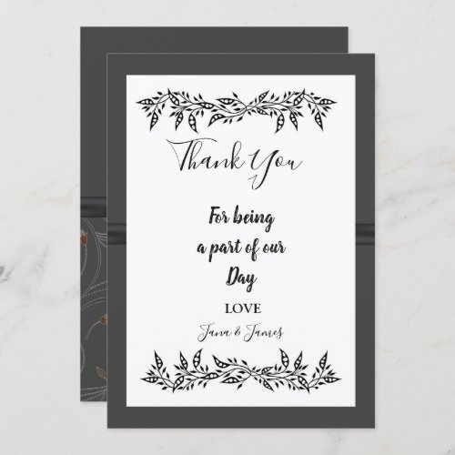 SOPHISTICATED MODERN thank you Invitation