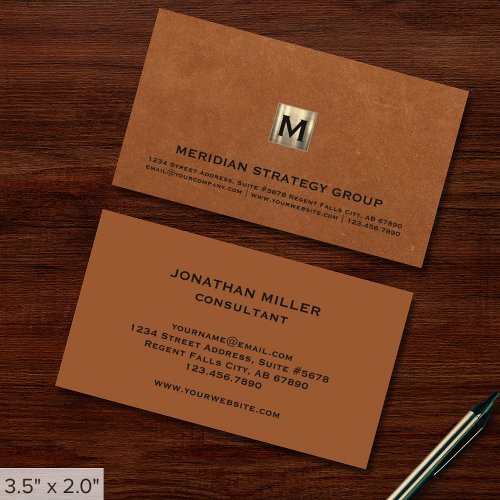 Sophisticated Monogram Business Card
