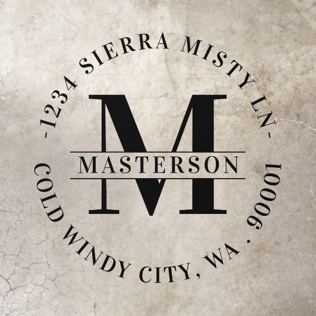 Sophisticated Monogram Circular Floor Decals (Insitu)