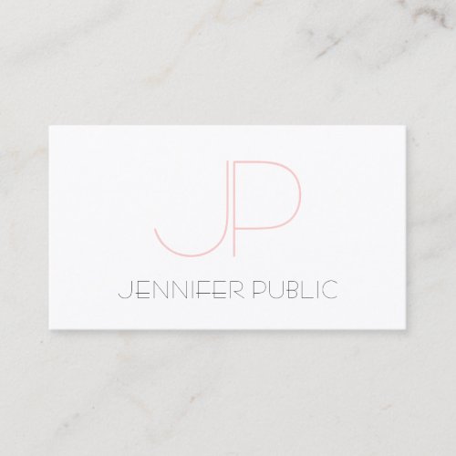 Sophisticated Monogram Cute Design Modern Luxe Business Card