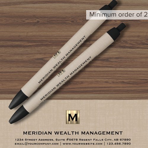 Sophisticated Monogram Financial Pen