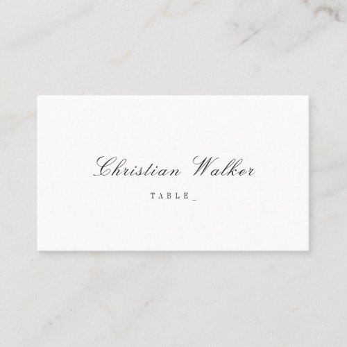 Sophisticated monogram minimalist wedding place card