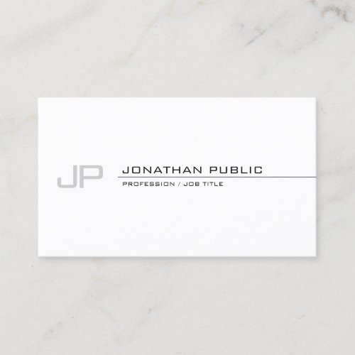 Sophisticated Monogram Modern Professional Simple Business Card