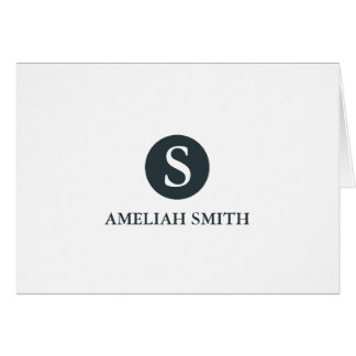 Sophisticated Monogram Personal-Business Notecards Card