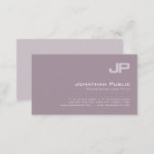 Sophisticated Monogram Plain Luxury Consultant Business Card (Front/Back)