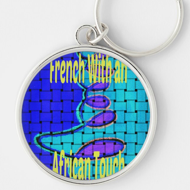 Sophisticated Motion | French Blue Woven Tote & Fr Keychain (Front)