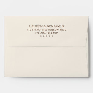 Sophisticated Muted Brown Typographic Envelope