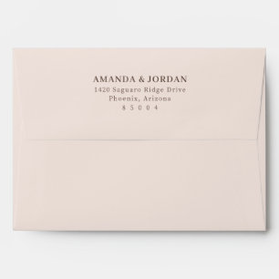 Sophisticated Muted Brown Typographic Envelope