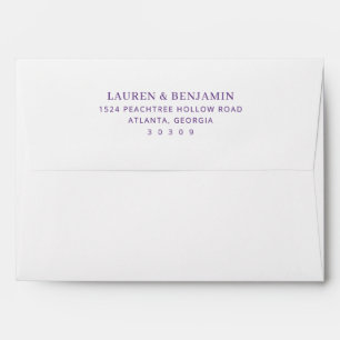 Sophisticated Muted Purple Typographic Envelope